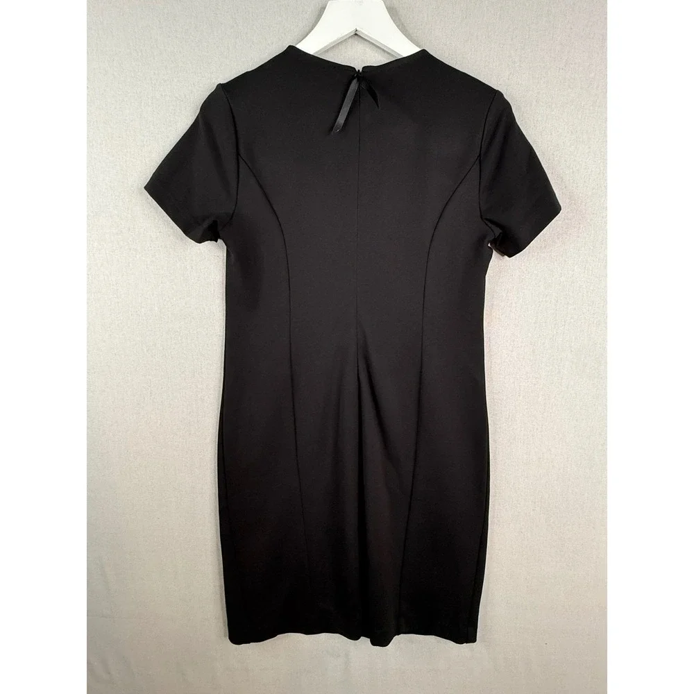 SophieGrace‎ Cecilia Dress Women L Black Short Sleeve Stretch Sheath Pockets LBD